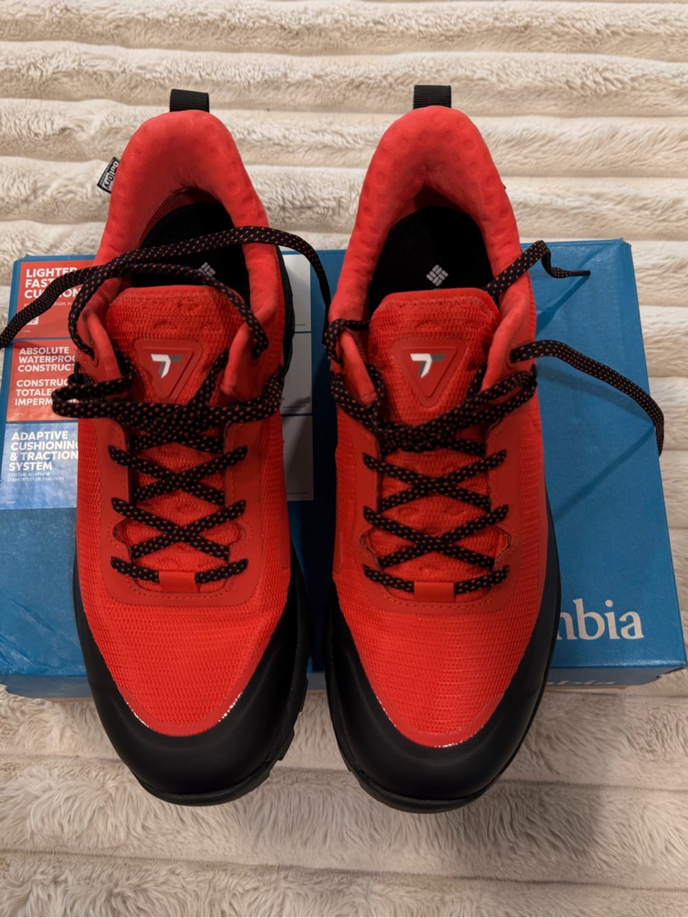 Columbia Women's Wide Red and Black Trail Running Shoes